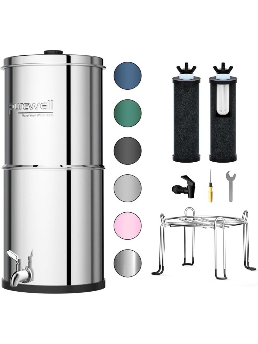 3-Stage Ultra-Filtration Water Filter System - NSF Certified, Stainless Steel